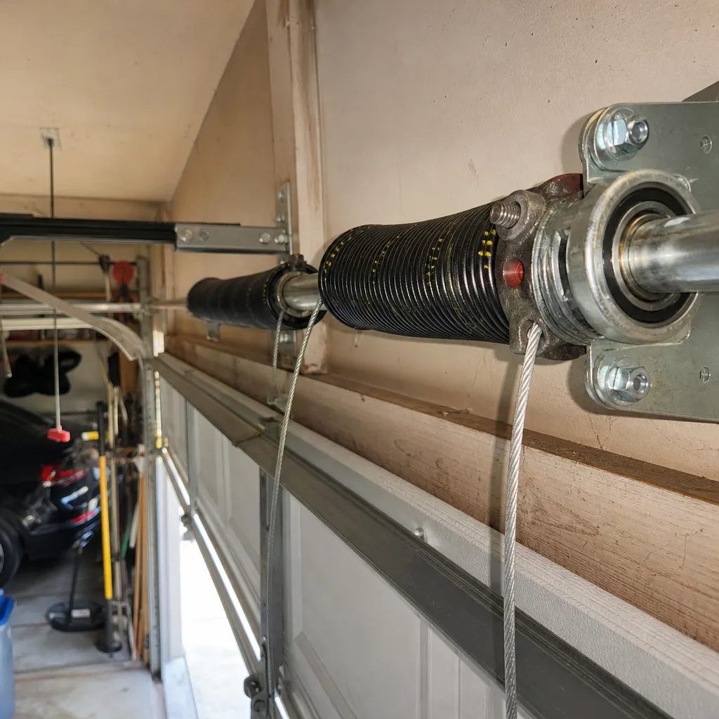 Garage door torsion spring and cable repair service